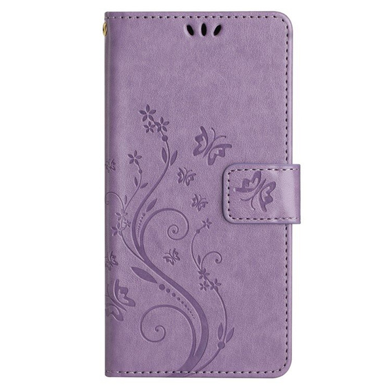 Flip case for Samsung Galaxy A55 5G, Wallet, Butterfly, purple