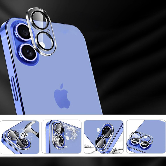 Tempered Camera Glass for iPhone 16 / 16 Plus, black