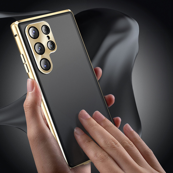 Case for Samsung Galaxy S25 Ultra, Magnetic Dual Glass, gold