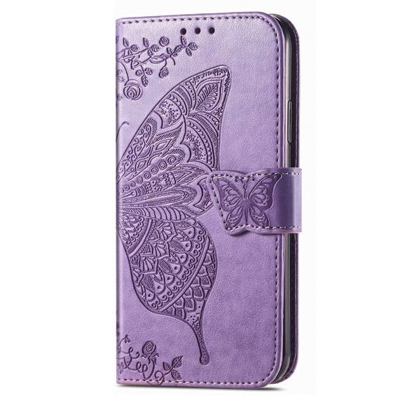 Flip case for Samsung Galaxy M13, Butterfly, purple