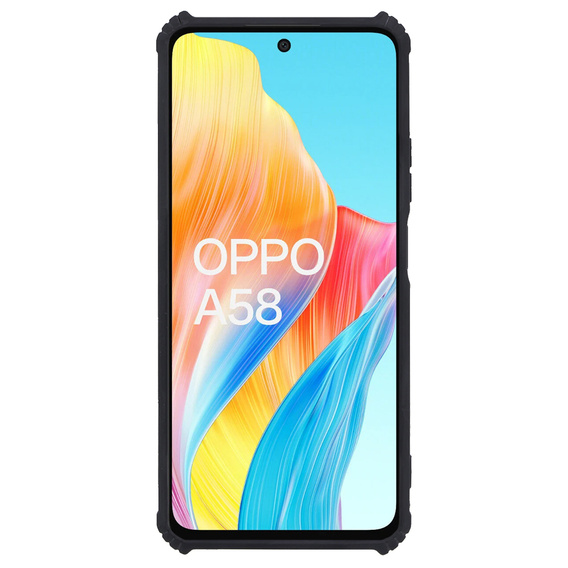 Case for Oppo A58 4G, AntiDrop Hybrid, black