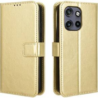 Flip case for Motorola Edge 50 Neo / Motorola ThinkPhone 25, Crazy Horse Wallet, gold