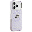Karl Lagerfeld IML Glitter Karl & Choupette Heads Logo MagSafe Case for iPhone 17 Pro