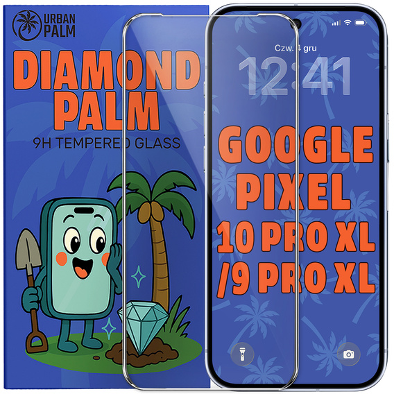 Diamond Palm Tempered Glass for Google Pixel 10 Pro XL / 9 Pro XL