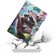 Case for iPad 10.9" 2022 (10 gen.), with flap, raccoon