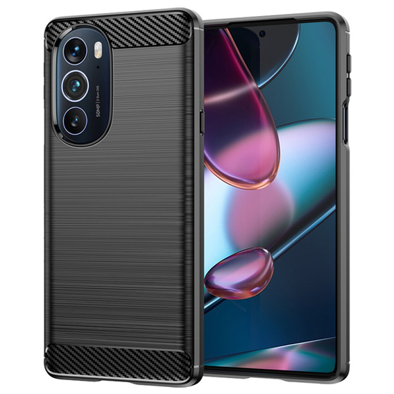 Case for Motorola Edge 30 Pro, Carbon, black