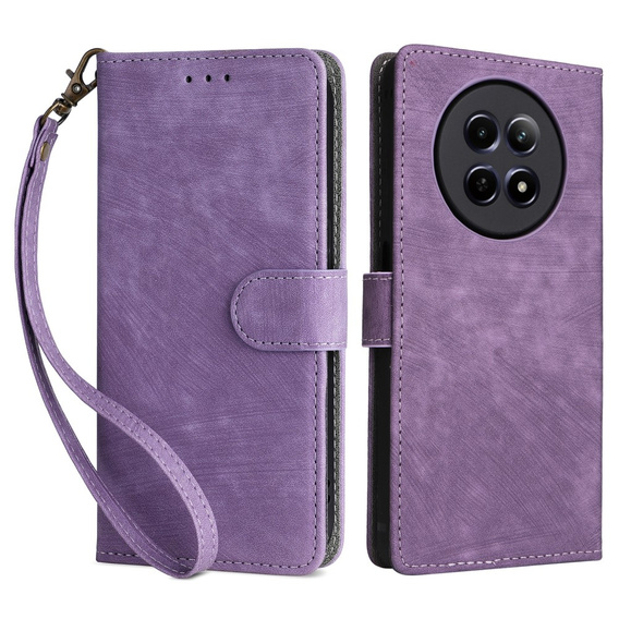 Flip case for Realme 12 5G, RFID Wallet, purple