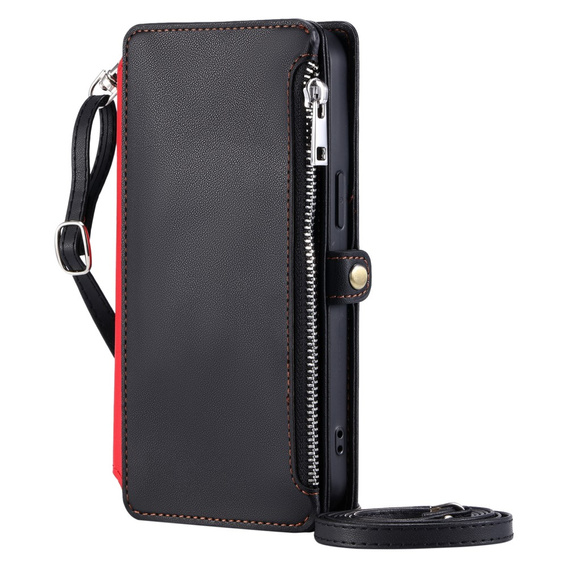 Flip case for Xiaomi Redmi 14C / Xiaomi Poco C75, Wallet Zipper Pocket, black