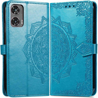 Flip case for Motorola Moto G85, Mandala, blue