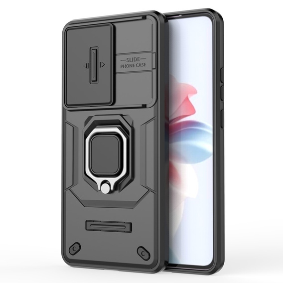 Case for Oppo Reno 11F 5G, KickStand Camera Lens, black