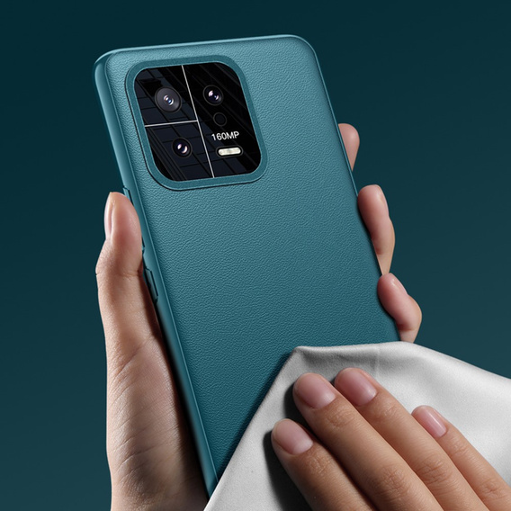 Leather case for Xiaomi 13, leather hybrid, green