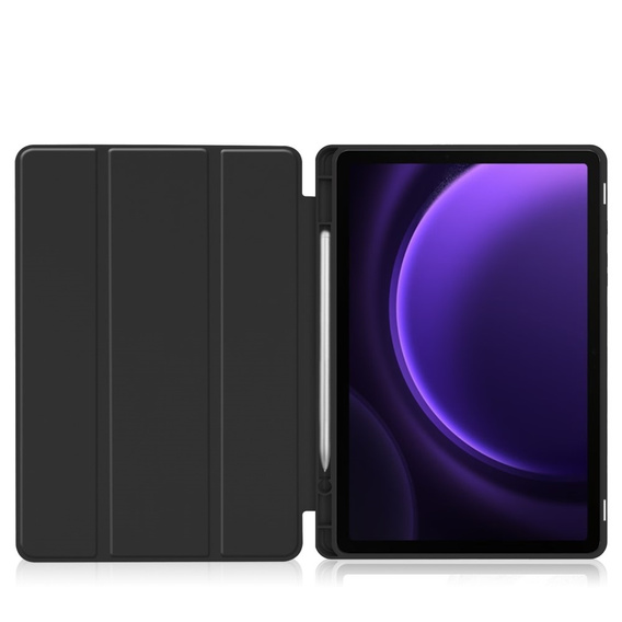 Case for Samsung Galaxy Tab S10 Lite / S10 FE / S9 FE, Smartcase with stylus space, black