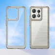 Case for Motorola Edge 50 Pro, Fusion Hybrid, transparent / gray