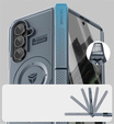Dexnor Magnetic armoured case with dual bases for Samsung Galaxy Z Fold7
