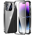 Case for iPhone 15 Pro Max, Magnetic Dual Glass, black