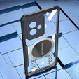 Case for Realme GT 7 Pro, with magnetic sheet, transparent / black