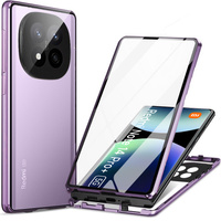 Case for Xiaomi Redmi Note 14 Pro+, Magnetic Dual Glass, purple