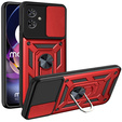Case for Motorola Moto G54 5G, CamShield Slide, red