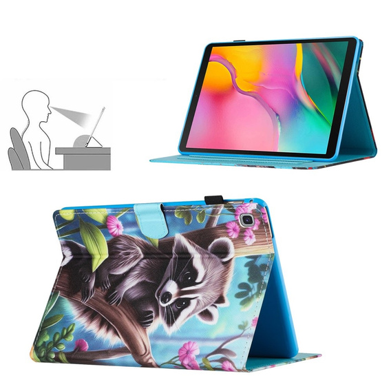 Case for Samsung Galaxy Tab S6 Lite 2022 / 2020, with flap, raccoon
