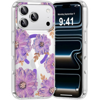 Magnetic case with floral laser pattern for iPhone 17 Pro