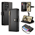 Flip case for Samsung Galaxy S25 Ultra, Wallet Zipper Pocket, black