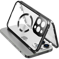 Magnetic Dual Glass MagSafe case for iPhone 15 Pro, black