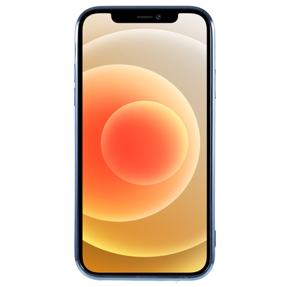 Case for iPhone 12, Electro MagSafe, blue + Screen Glass