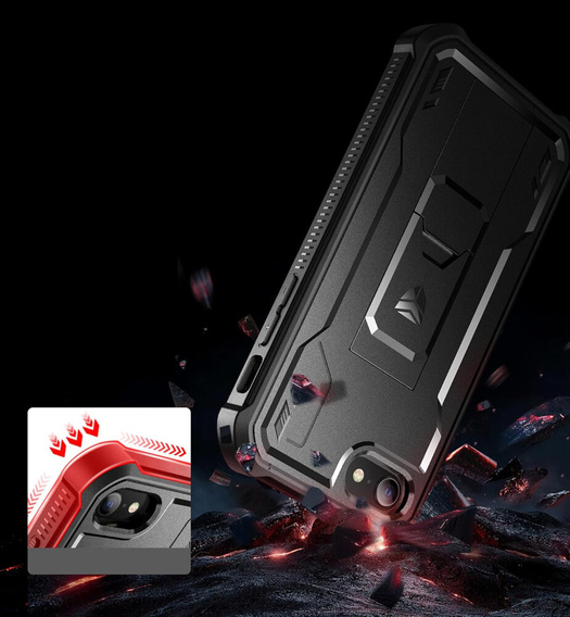 Armored case for iPhone 7 / 8 / SE 2020 / SE 2022, Dexnor Full Body, black