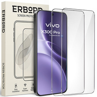2x ERBORD 9H Hard Glass Tempered Glass for Vivo X300 Pro
