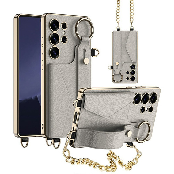 Case for Samsung Galaxy S25 Ultra, GKK Leather, black