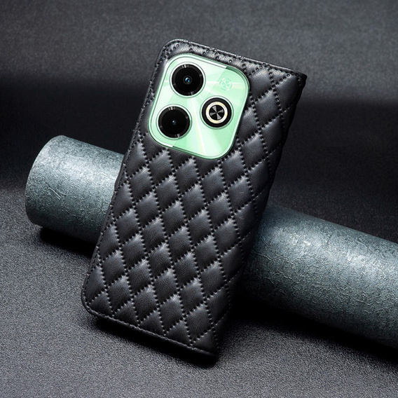 Flip case for Infinix Hot 40i, Wallet, BINFEN COLOR, black