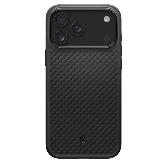 Spigen Enzo Aramid MagSafe case for iPhone 17 Pro, carbon black