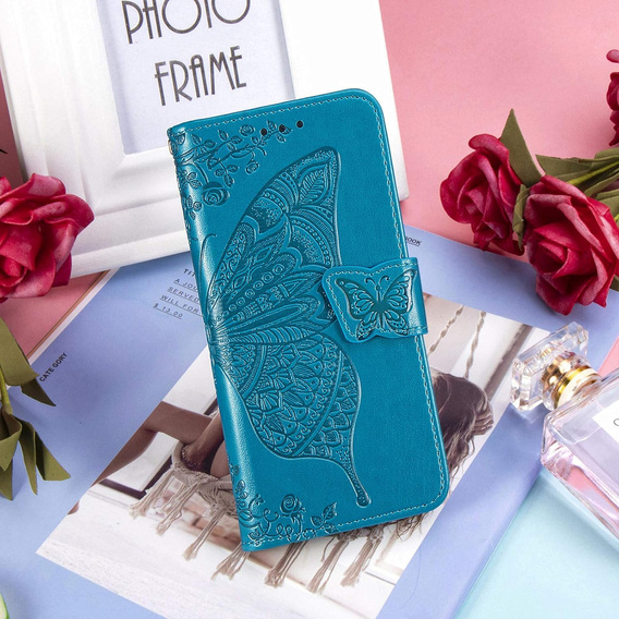 Flip case for Oppo A40 / Oppo A40m, Butterfly, blue