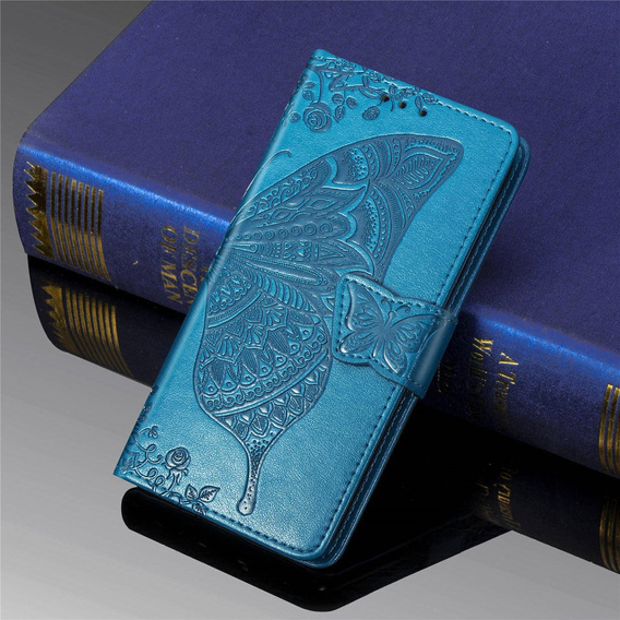 Flip case for Samsung Galaxy A51 4G, Butterfly, blue
