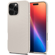 Spigen case for iPhone 16 Pro Max, Liquid Air, titanium + 9H Tempered Glass