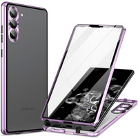 Case for Samsung Galaxy S24, Magnetic Dual Glass, purple