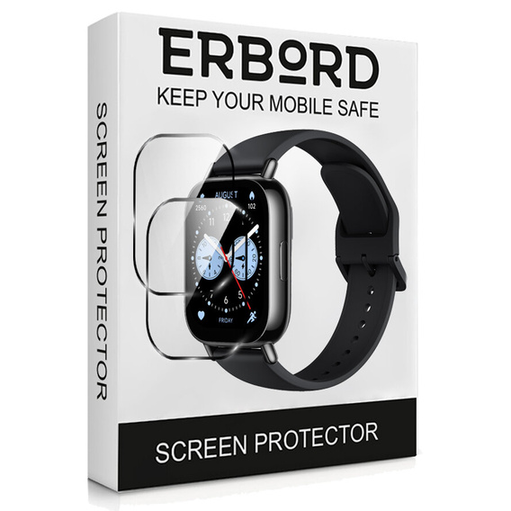2x ERBORD Hybrid Glass for Xiaomi Redmi Watch 5 Lite