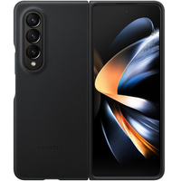 The original Samsung Case for Galaxy Z Fold 4, Leather Flip Cover, black