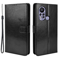 Flip case for Infinix Hot 11s, Crazy Horse Wallet, black