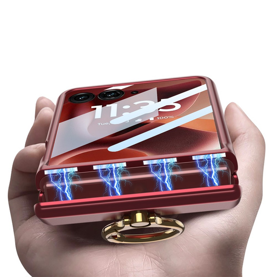 Case with stand and hinge protection for Motorola Razr 60 Ultra 5G