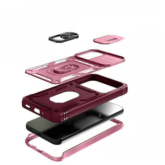 Case for Samsung Galaxy A54 5G, CamShield Slide, pink / burgundy