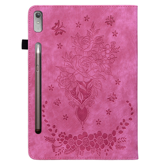 Flap case for Lenovo Tab P12, flower, pink