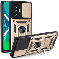 Case for Xiaomi Poco F4 GT, CamShield Slide, gold
