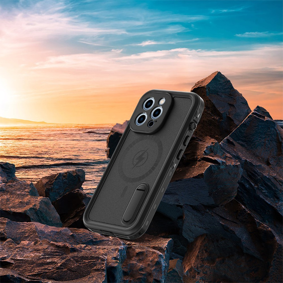Waterproof case for iPhone 13 Pro, Redpepper, for MagSafe, black