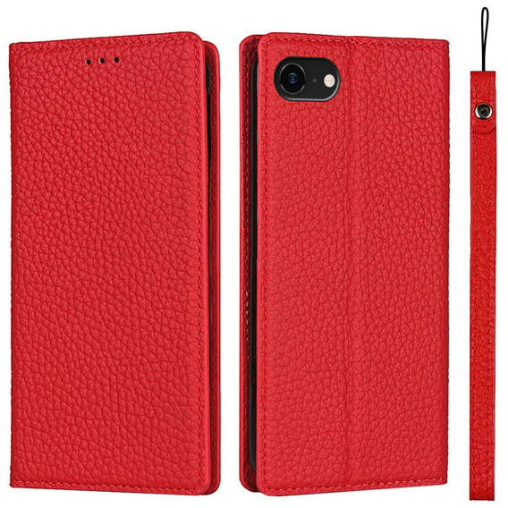 Leather case for iPhone 7/8/SE 2020/SE 2022, ERBORD Grain Leather, red