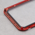 Love Mei Case for iPhone 12, armored with glass, red