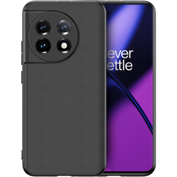 Leather case for OnePlus 11 5G, leather hybrid, black