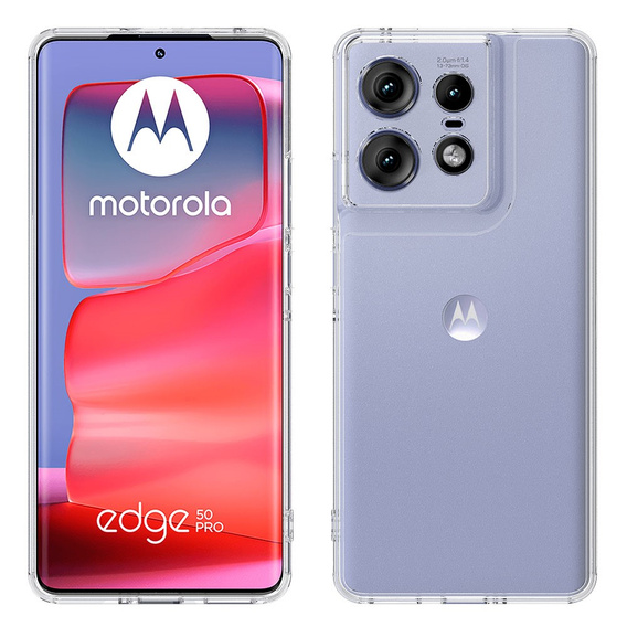 Case for Motorola Edge 50 Pro 5G, Fusion Hybrid, transparent