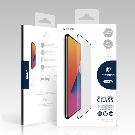 Tempered Glass for Xiaomi Redmi 12 4G, Dux Ducis full screen, black
