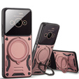 Armored Case for Xiaomi Redmi A3, Magnetic Ring, pink